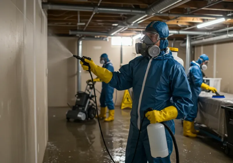 Basement Sanitization and Antimicrobial Treatment process in Greeneville, TN