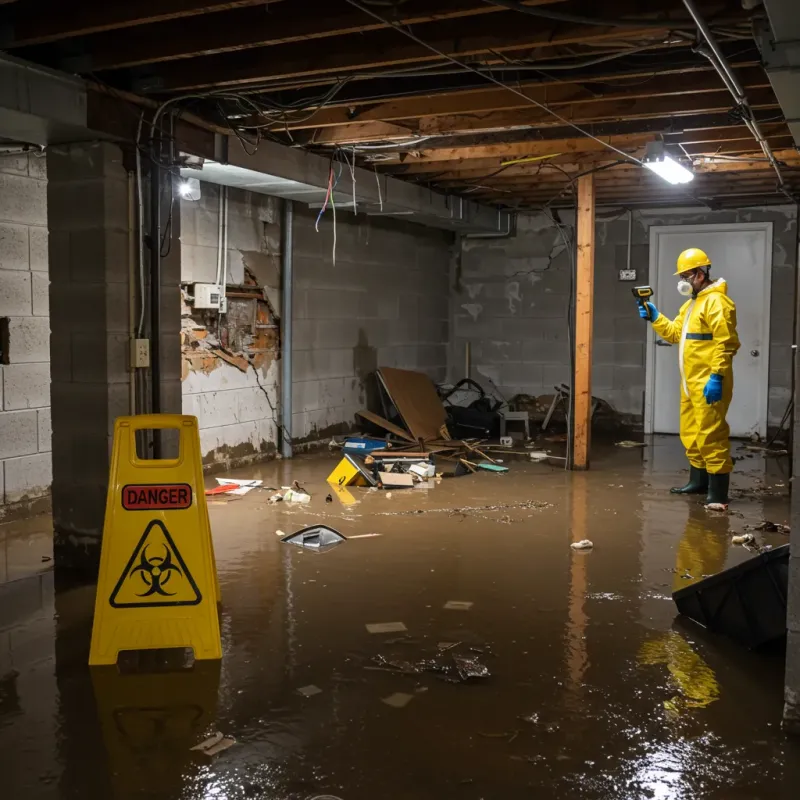 Flooded Basement Electrical Hazard in Greeneville, TN Property